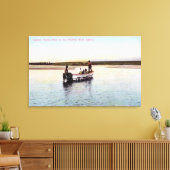 Toile Bateau de pêche Eskimo sur la rivière (Insitu(Salon))