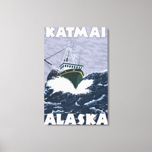 Toile Bateau de pêche - Katmai, Alaska (Recto)
