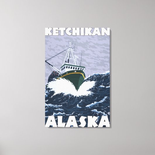 Toile Bateau de pêche - Ketchikan, Alaska (Recto)