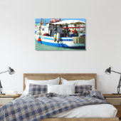 Toile Bateau de pêche sur la côte toscane, peinture. (Insitu(Chambre))