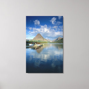 Toile Bateau de Tourisme Amarré au Lac Two Medicine dans