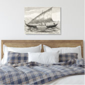 Toile Bateau des îles Mortlock avec outrigger (Insitu(Chambre))
