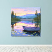 Toile Bateau et lac (Insitu (Plancher de Bois))