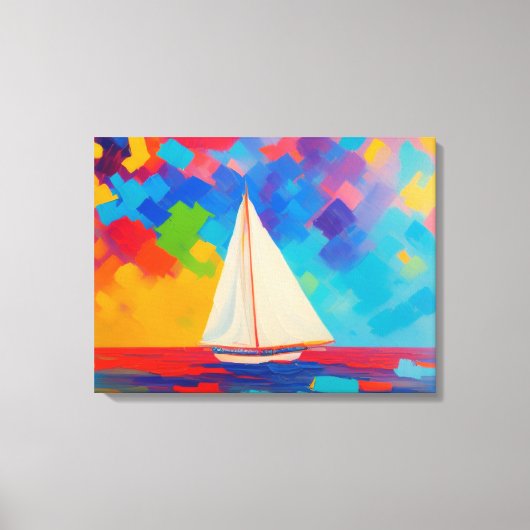 Toile bateau peint en mer (Recto)