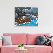 Toile Bateau pirate dans la tempête (Insitu(Salon))