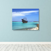 Toile Bateau pirate des Caraïbes (Insitu (Plancher de Bois))