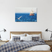 Toile Bateau remorqueur et oiseau sur Mutiny Bay #2 (Insitu(Chambre))