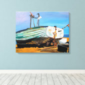 Toile Bateau Sur La Plage (Insitu (Plancher de Bois))