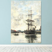 Toile Bateau sur les Touques Eugene Boudin(Français, 182 (Insitu (Plancher de Bois))