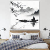 Toile bateau sur rivière (Insitu(Chambre))