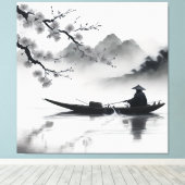 Toile bateau sur rivière (Insitu (Plancher de Bois))
