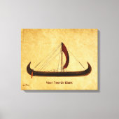 Toile Bateau viking à voile rouge (Recto)