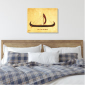 Toile Bateau viking à voile rouge (Insitu(Chambre))