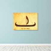 Toile Bateau viking à voile rouge (Insitu (Plancher de Bois))