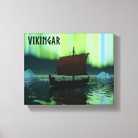 Bateau Viking Sous Lumière Du Nord