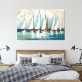 Toile Bateaux à voile, Art Abstrait, Art Moderne, Nautiq (Insitu(Chambre))