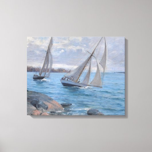 Toile Bateaux à voile sur la rivière (Recto)