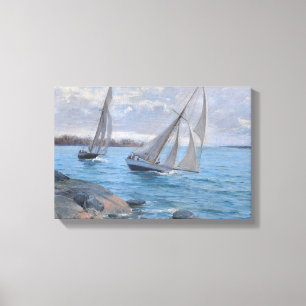 Toile Bateaux à voile sur la rivière