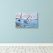 Toile Bateaux à voile sur la rivière (Insitu (Plancher de Bois))