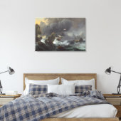 Toile Bateaux dans la détresse outre d'une côte rocheuse (Insitu(Chambre))