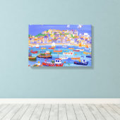 Toile Bateaux dans le port, St Ives (Insitu (Plancher de Bois))