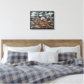 Toile Bateaux dans une peinture de tempête par Alfred Fo (Insitu(Chambre))