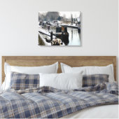 TOILE BATEAUX DE CANAL (Insitu(Chambre))