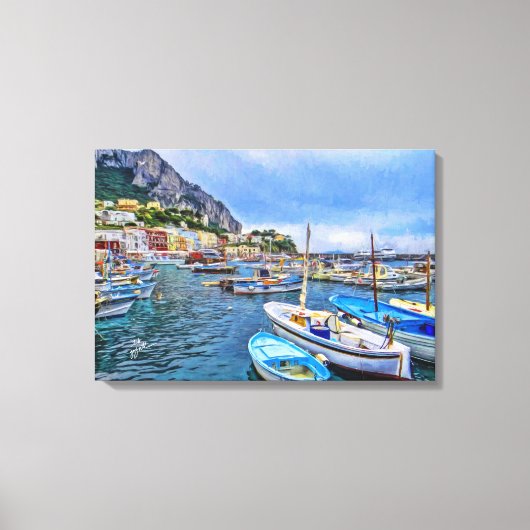 Toile Bateaux de Capri Art Photo Italien (Recto)