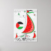 Toile Bateaux de la Flottille de la Liberté Mondiale à G (Recto)