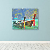 Toile Bateaux de Maya Bay (Insitu (Plancher de Bois))