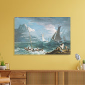 Toile Bateaux de pêche dans une tempête (Insitu(Salon))