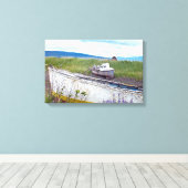 Toile bateaux de pêche en bois abandonnés en Alaska (Insitu (Plancher de Bois))