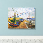 Toile Bateaux de pêche par Vincent van Gogh (Insitu (Plancher de Bois))