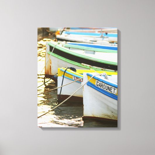 Toile Bateaux de pêche provençaux typiques peints en (Recto)