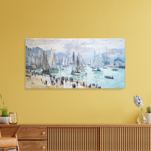 Toile Bateaux de pêche quittant le port | CLAUDE MONET (Insitu(Salon))