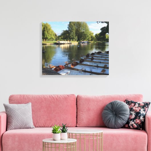 Toile Bateaux de rangée sur la rivière, Stratford Upon A (Insitu(Salon))