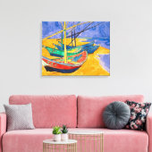 Toile Bateaux de Van Gogh Impressionnisme Plage (Insitu(Salon))