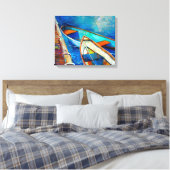 Toile Bateaux et jetée (Insitu(Chambre))