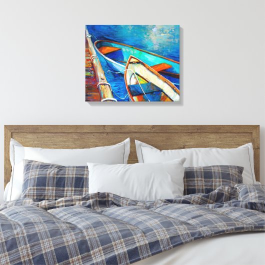 Toile Bateaux et jetée (Insitu(Chambre))