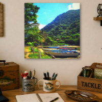 Bateaux Mismaloya sur la rivière 0350 Art