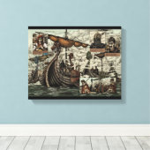 Toile Bateaux viking (Insitu (Plancher de Bois))