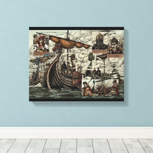 Toile Bateaux viking (Insitu (Plancher de Bois))