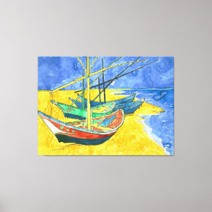 Toile Bateaux Vincent van Gogh à Saintes-Marie