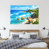 Toile Bathsheba, Barbade - Côte de plage tropicale (Insitu(Chambre))