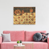 Toile Batik Earthy Café Elégant Rustique Rugueux (Insitu(Salon))