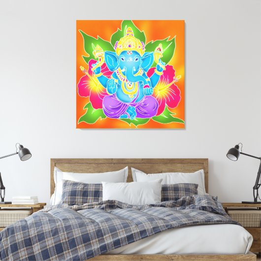 Toile Batik GRAPHIQUE MUR GANESH 3FT x 3FT Imprimer (Insitu(Chambre))