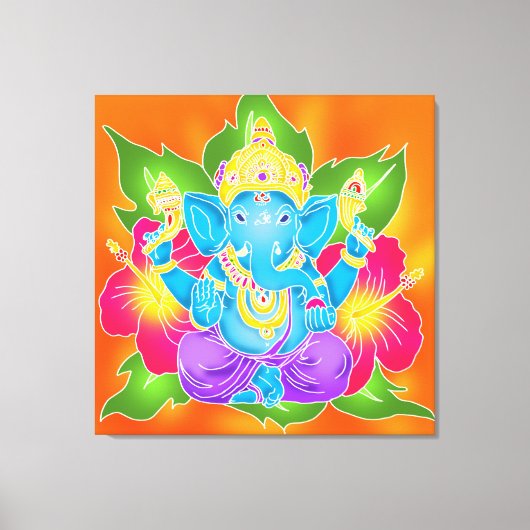 Toile Batik GRAPHIQUE MUR GANESH 3FT x 3FT Imprimer (Recto)