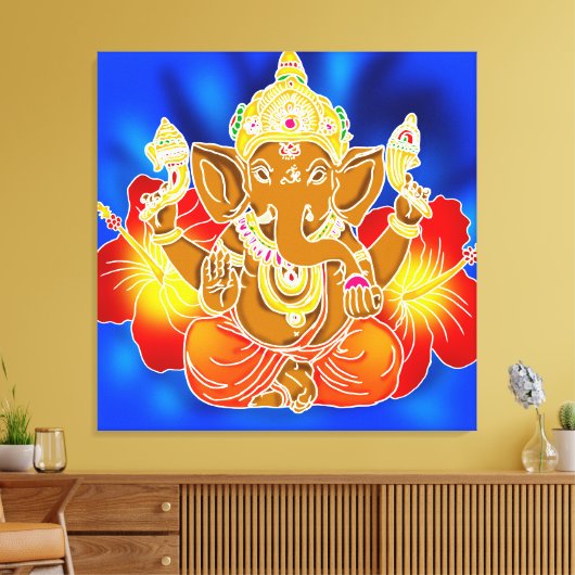 Toile Batik GRAPHIQUE MUR GANESH 3FT x 3FT Imprimer (Insitu(Salon))