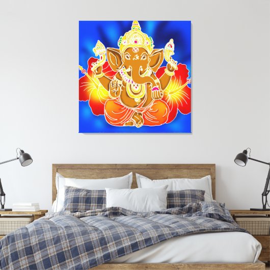 Toile Batik GRAPHIQUE MUR GANESH 3FT x 3FT Imprimer (Insitu(Chambre))