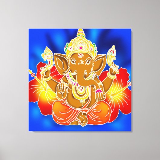 Toile Batik GRAPHIQUE MUR GANESH 3FT x 3FT Imprimer (Recto)